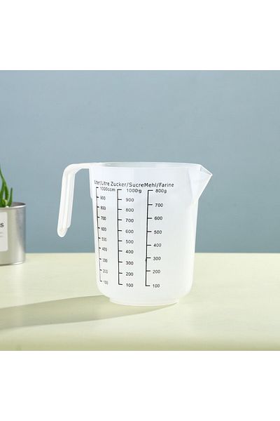 wei inox Cana gradata, gradatii pentru lichide, faina, zahar, plastic, 1 L