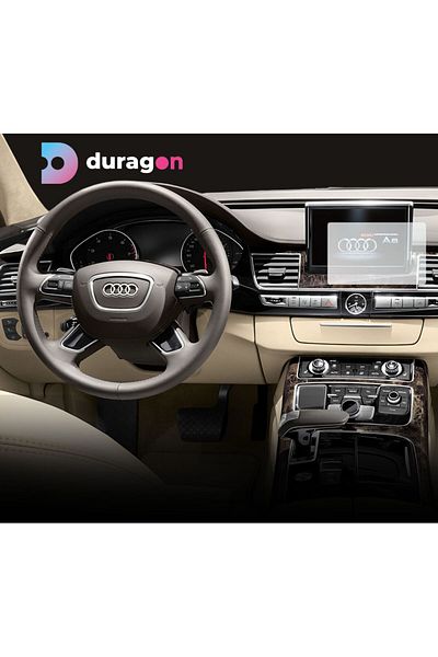 UNIVERSAL CAR Navigation Protection Film Audi A8 (D4) 2013-2017, Duragon, silicone, installation kit