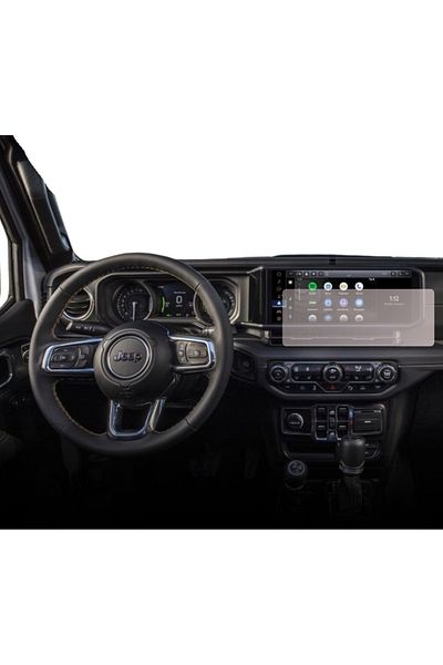 Jeep Navigation Protection Film Jeep Wrangler 4xe 2023+, Duragon, Matte silicone, installation kit