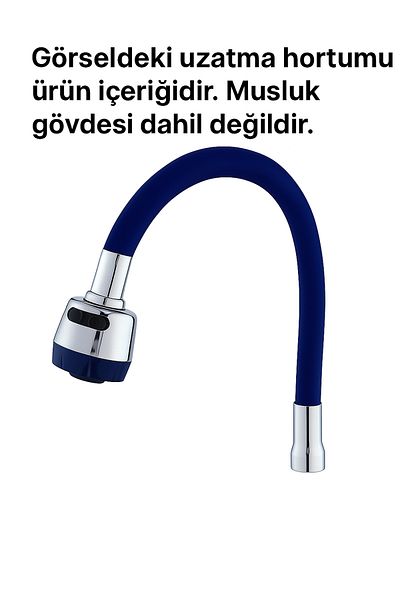 DESIPHON Navy Blue Silicone 2-Function Kubar Faucet Head – Moving Head, Water Saving