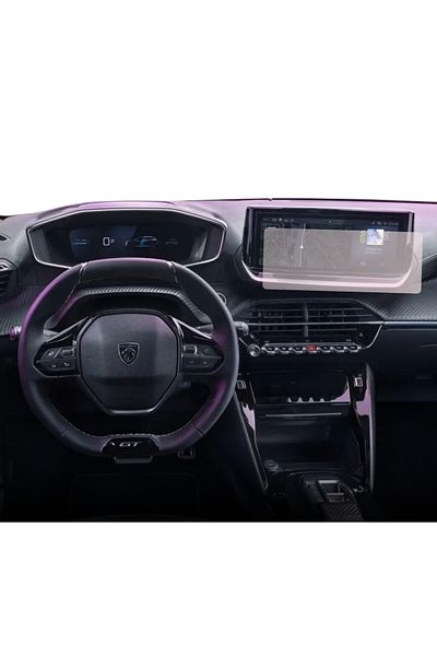 Citroen / Peugeot Navigation Protection Film Peugeot 2008 2023+, Duragon, silicone, installation kit
