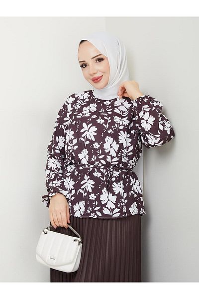 exxitcollection Women's Pleated Skirt Jesica Shirt Double Set