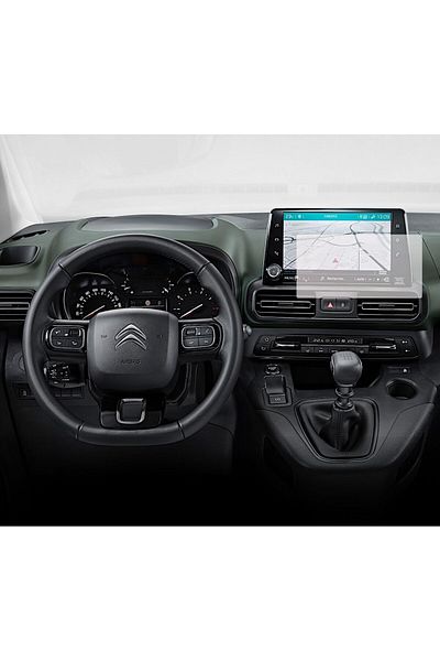 Citroen / Peugeot Navigation Protection Film Citroen Berlingo 2018+, Duragon, Matte silicone, installation kit
