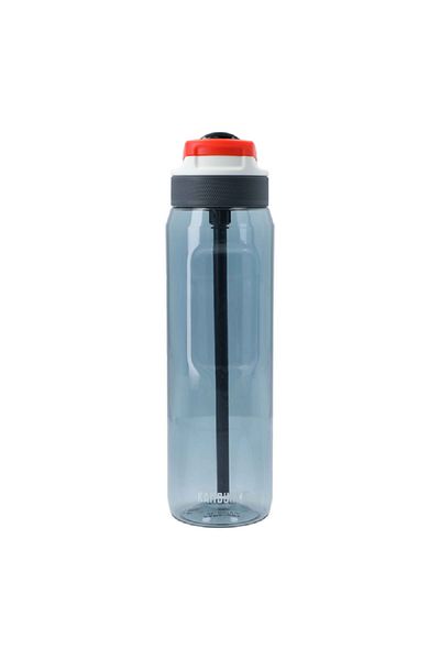Kambukka Gourd Leak-Proof Water Bottle with Straw Transparent Blue 1 Liter