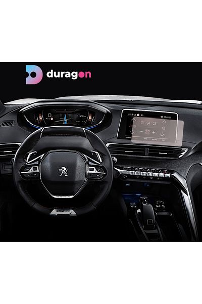Citroen / Peugeot Navigation Display Protection Film, Duragon, Peugeot 3008 2016-2020, Matte silicone, Installation kit