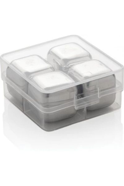 Acousticworld 4-Piece Steel Metal Coated Ice Stone