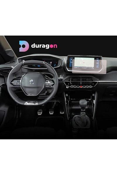 Citroen / Peugeot Navigation Protection Film Peugeot e-208 2023+, Duragon, Matte silicone, installation kit