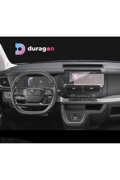 Citroen / Peugeot Navigation Protection Film Peugeot e-Traveller 2024+, Duragon, Matte silicone, installation kit