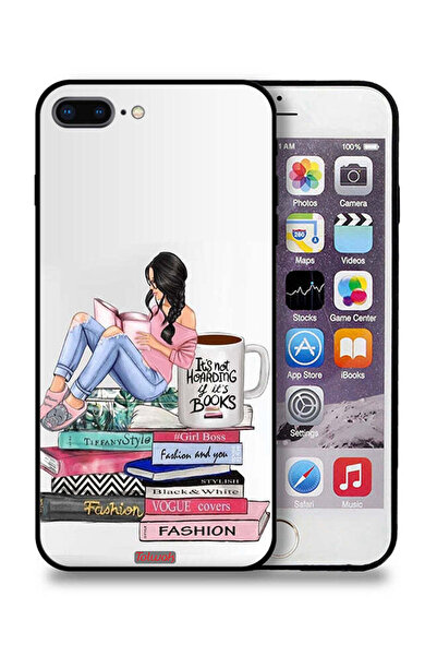 Tolwak جراب حماية لجهاز آيفون 8 بلس من آبل، تصميم كتب وفنون الموضة للفتيات