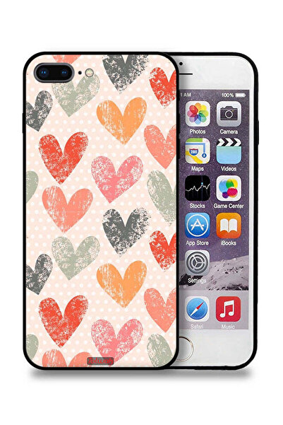Tolwak غطاء حماية لهاتف Apple iPhone 7 Plus بتصميم قلوب فنية