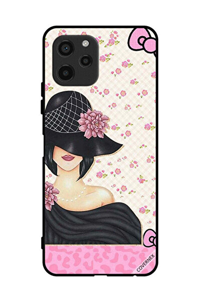 Covernex غطاء حماية لهاتف هواوي نوفا Y61 بتصميم فتاة القبعة وبرج إيفل