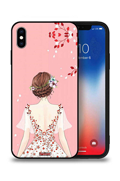 Tolwak غطاء حماية لجهاز Apple iPhone XS Max برسومات فتاة واقفة