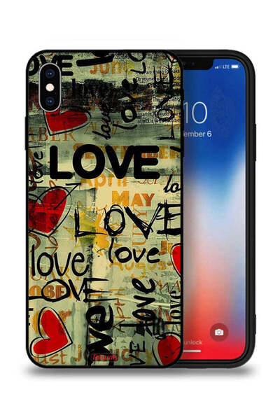 Tolwak غطاء حماية لجهاز Apple iPhone XS Max - علامات الحب