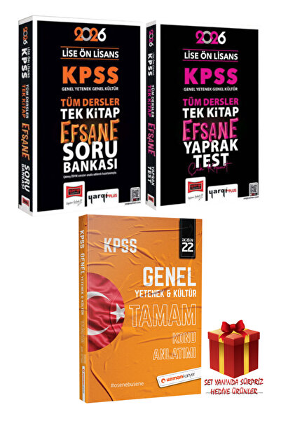 Yargı Yayınları 2026 KPSS Lise Ön Lisans Tüm Dersler Tek Kitap Efsane Soru Ba...