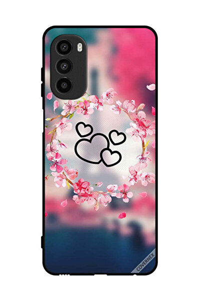 Covernex غطاء حماية لهاتف موتورولا موتو جي 82 - مشبك فني على شكل قلوب