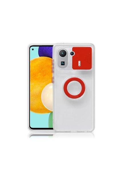 CepteToptan حافظة هاتف Xiaomi Mi 11 Pro من Ally مع حامل حلقة لحماية عدسة الكاميرا المنزلقة - MKİ3259-4344