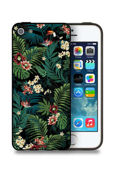 Tolwak غطاء حماية لهاتف Apple iPhone 5/5s/SE بنقشة أوراق استوائية