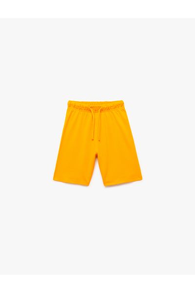 Koton Cotton Lace-Up Waist Basic Shorts