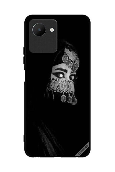 Covernex غطاء حماية لهاتف Realme C30s، فتاة ذات عيون جميلة ووجه مزين بالمجوهرات