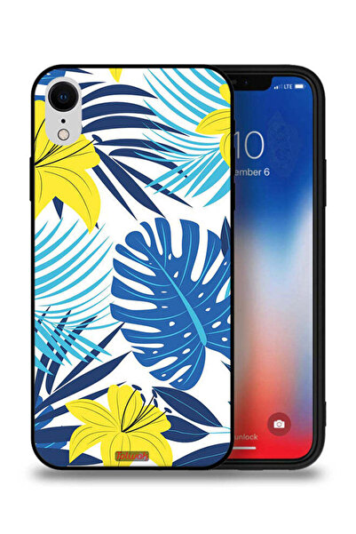 Tolwak غطاء حماية لجهاز Apple iPhone XR برسومات الريش والزهور