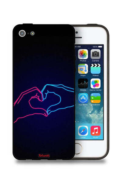 Tolwak جراب حماية لجهاز Apple iPhone 5/5s/SE بتصميم يد تلامس القلب