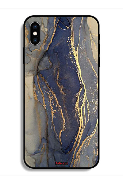 Tolwak جراب واقٍ لهاتف Apple iPhone X بنمط رخامي لامع