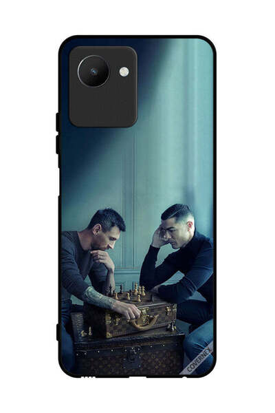 Covernex غطاء حماية لهاتف Realme C30s ميسي ضد رونالدو يلعبان الشطرنج