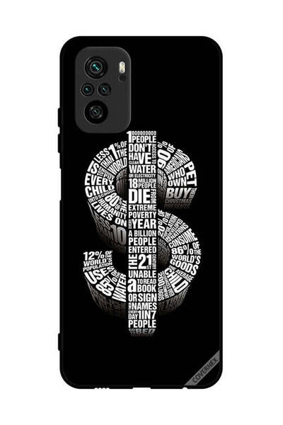 Covernex غطاء حماية لهاتف Poco M5s 4G بطبعة دولار الخط