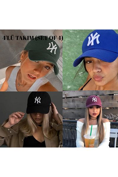 Wearflawless Sports Hat Adjustable Unisex Set of 4 Hats