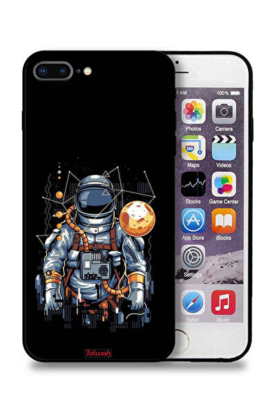 Tolwak جراب حماية لجهاز Apple iPhone 7 Plus بتصميم رائد فضاء تجريدي