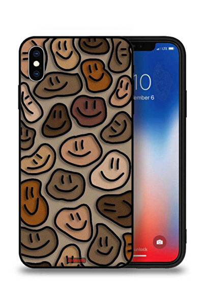 Tolwak غطاء حماية لجهاز Apple iPhone XS برسومات وجوه مبتسمة
