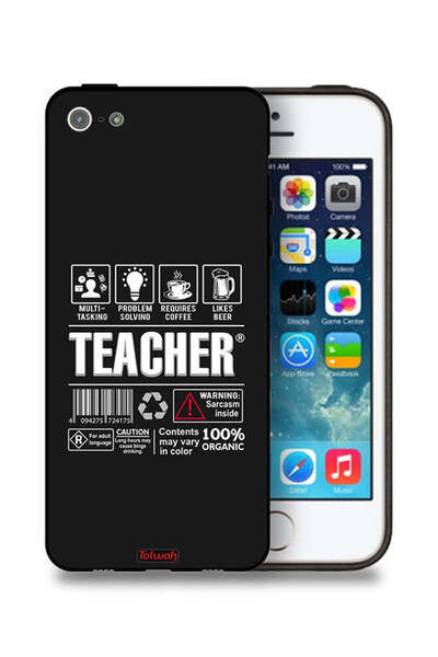 Tolwak جراب حماية لجهاز Apple iPhone 5/5s/SE - ملصق المعلم