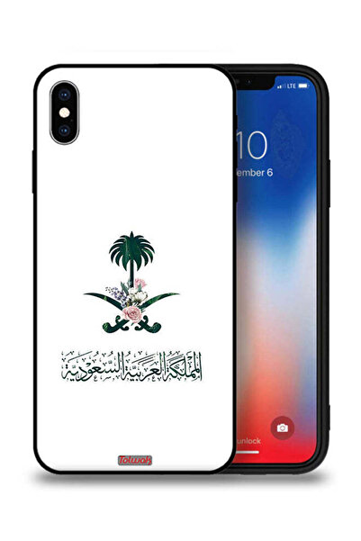 Tolwak غطاء حماية لجهاز آيفون XS من آبل - شعار المملكة العربية السعودية - شعا...