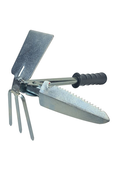 Binbirreyon Teleskopik Saplı Çift Taraflı Çelik Çapa Katlanır Fide Dikici Uçlu 80-146cm AB089