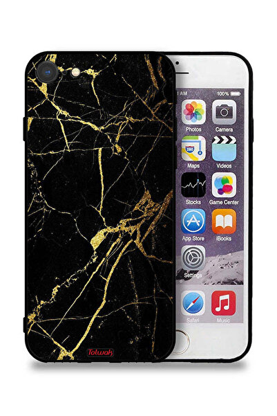 Tolwak غطاء حماية رخامي متصدع لجهاز آيفون 8 من آبل