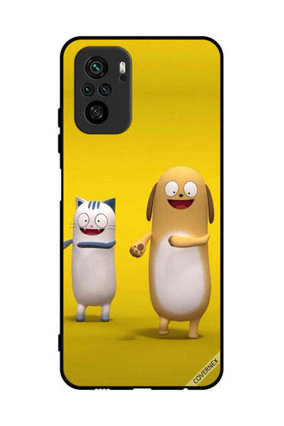 Covernex غطاء حماية لهاتف Poco M5s 4G قصة قطة وكلب