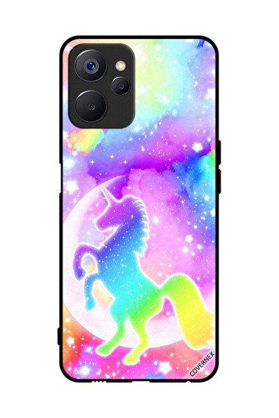Covernex غطاء حماية لهاتف Realme 9i 5G بتصميم وحيد القرن بألوان قوس قزح