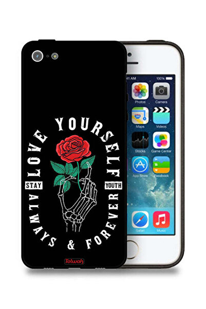 Tolwak جراب حماية لجهاز Apple iPhone 5/5s/SE - أحب نفسك دائمًا
