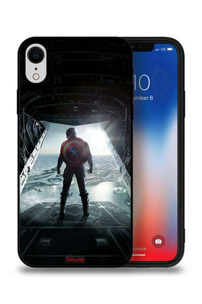 Tolwak جراب حماية لهاتف Apple iPhone XR بتصميم صورة كابتن أمريكا