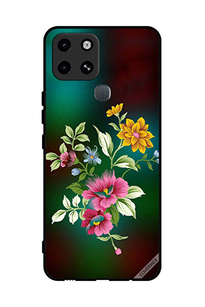 Covernex غطاء حماية لهاتف إنفينيكس سمارت 6 برسومات زهور عالية الدقة