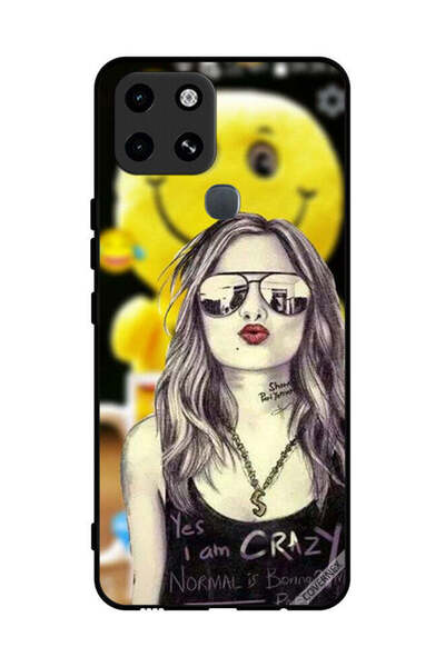 Covernex غطاء حماية لهاتف إنفينيكس سمارت 6 نعم أنا مجنون، عادي، ممل