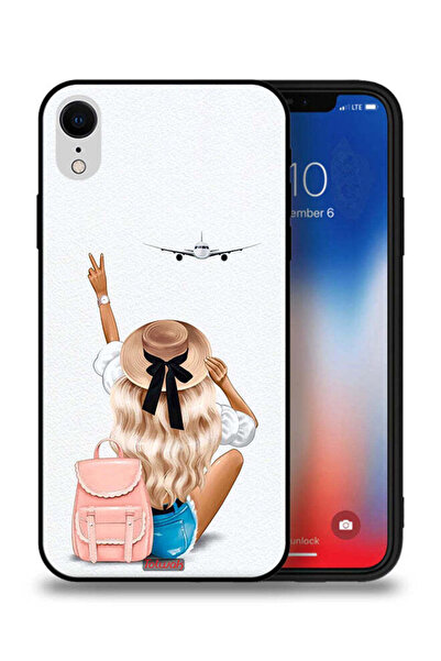 Tolwak جراب حماية لهاتف Apple iPhone XR - فتاة تحب السفر