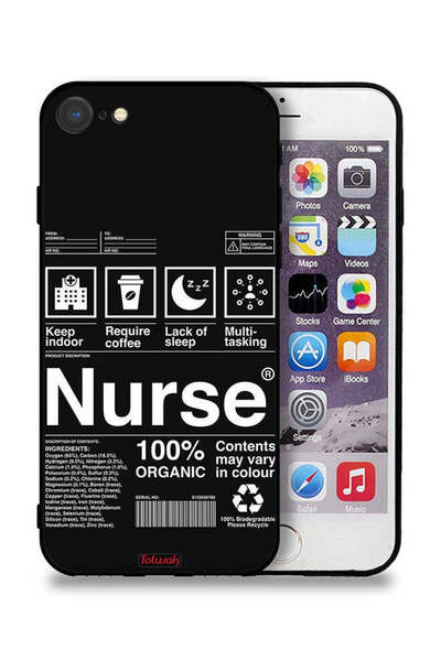 Tolwak جراب حماية لجهاز Apple iPhone 7 - ملصق ممرضة