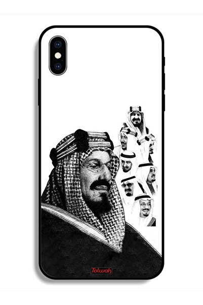 Tolwak جراب حماية لهاتف Apple iPhone X ملصق فني أبيض وأسود لملوك المملكة العر...