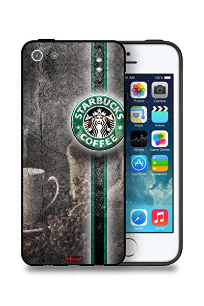 Tolwak غطاء حماية لجهاز Apple iPhone 5/5s/SE برسومات القهوة