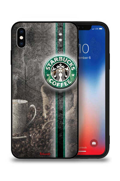 Tolwak جراب حماية لجهاز Apple iPhone XS برسومات القهوة