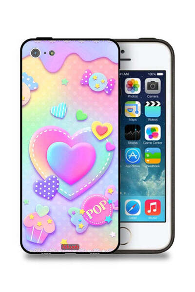 Tolwak غطاء حماية لهاتف Apple iPhone 5/5s/SE برسومات قلوب شهيرة