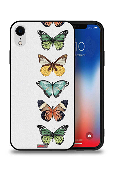 Tolwak غطاء حماية لهاتف Apple iPhone XR بنقشة أربع فراشات