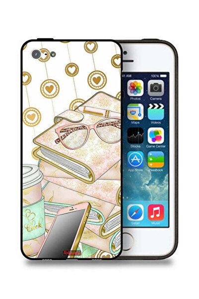 Tolwak جراب حماية لهاتف Apple iPhone 5/5s/SE بتصميم نظارات على الكتب
