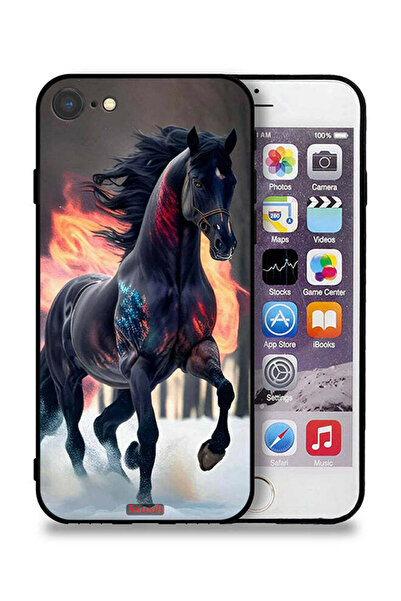 Tolwak غطاء حماية لجهاز Apple iPhone 8 بتصميم حصان عالي الوضوح